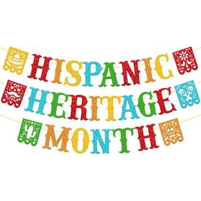 Hispanic Heritage Month Banner Happy National Hispanic Heritage Month Garland for Classroom Decorations Bulletin Board Décor Spanish Hispanic Heritage Month Party Supplies in Saudi Arabia