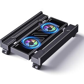 Computer Tower Stand with Dual Cooling Fans, Fits Most PC in Saudi Arabia