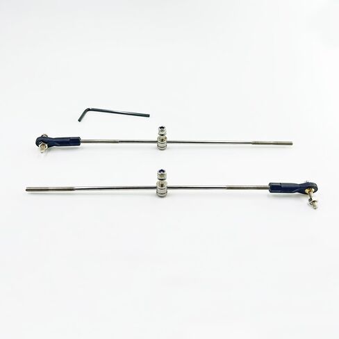 2PCS RC Boat Push Rod Kit Plastic Tie Rod Ends Ball Joint with Pushrod and Pushrod Connector Linkage Stopper for RC Boat Ship Airplane DIY Model Toy Replace Parts (M3 Rod End,M3x150mm Pushrod) in Saudi Arabia
