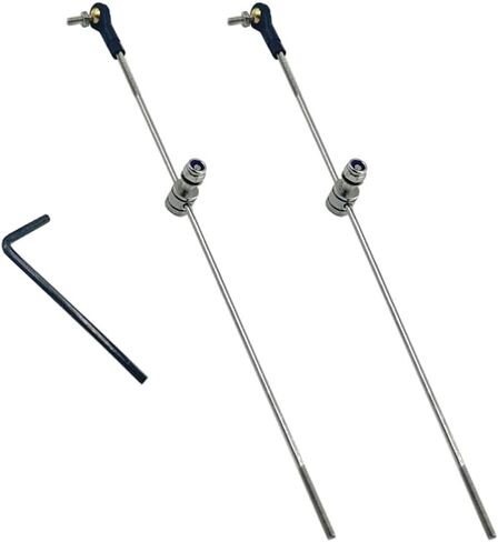 2PCS RC Boat Push Rod Kit Plastic Tie Rod Ends Ball Joint with Pushrod and Pushrod Connector Linkage Stopper for RC Boat Ship Airplane DIY Model Toy Replace Parts (M3 Rod End,M3x150mm Pushrod) in Saudi Arabia