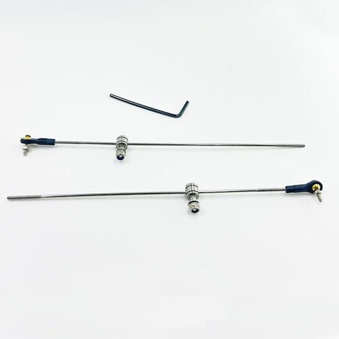 2PCS RC Boat Push Rod Kit Plastic Tie Rod Ends Ball Joint with Pushrod and Pushrod Connector Linkage Stopper for RC Boat Ship Airplane DIY Model Toy Replace Parts (M3 Rod End,M3x150mm Pushrod) in Saudi Arabia