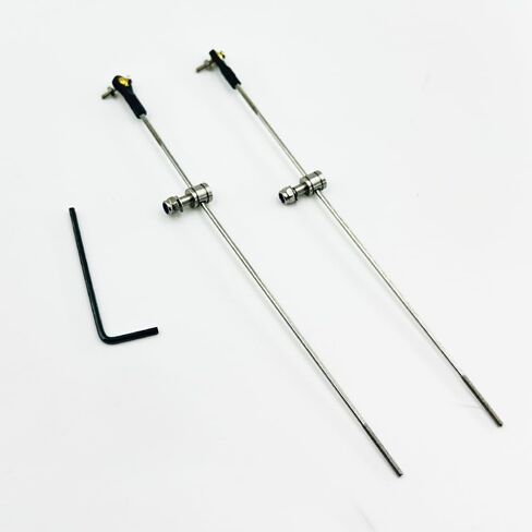 2PCS RC Boat Push Rod Kit Plastic Tie Rod Ends Ball Joint with Pushrod and Pushrod Connector Linkage Stopper for RC Boat Ship Airplane DIY Model Toy Replace Parts (M3 Rod End,M3x150mm Pushrod) in Saudi Arabia