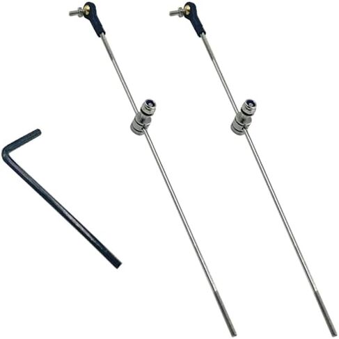 2PCS RC Boat Push Rod Kit Plastic Tie Rod Ends Ball Joint with Pushrod and Pushrod Connector Linkage Stopper for RC Boat Ship Airplane DIY Model Toy Replace Parts (M3 Rod End,M3x150mm Pushrod) in Saudi Arabia