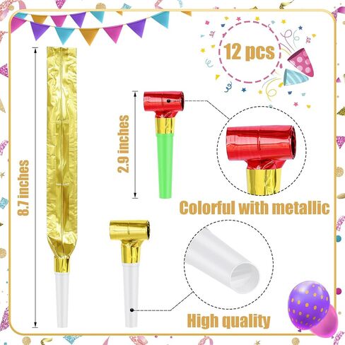 12 Pcs Party Blower Colorful Noisemakers in Saudi Arabia