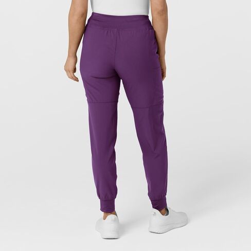 WonderWink W123 Women’s Comfort Waist Cargo Jogger Pant — Eggplant, Large in Saudi Arabia