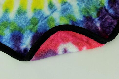 TIe Dye Peace Sign Woodstock Plush Fleece Throw Blanket in Saudi Arabia