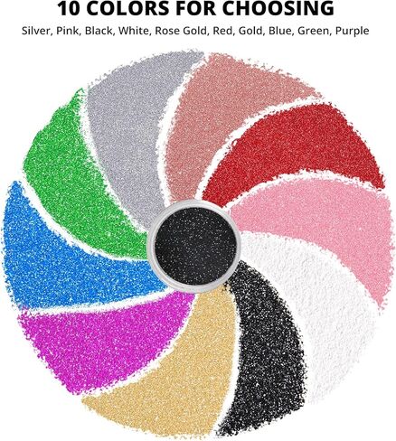 Htvront Holographic Extra Fine Glitter Powder - 50g/1.76oz ، للراتنج ، 0.008 "مسحوق بريق فائق الفائق المحمولة للأظافر ، وصنع الشموع ، والحرف ، واللاحقة الفضية الدقيقة الوحل in Kuwait