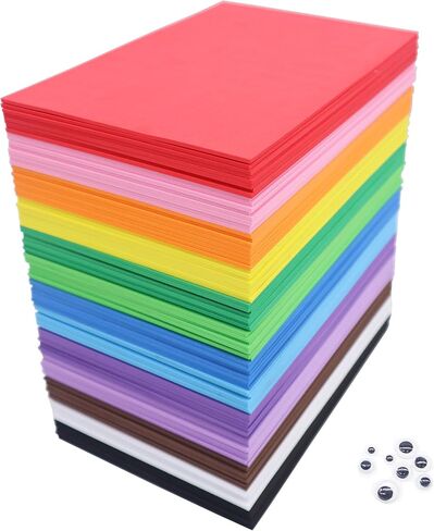 Oisakld 10 Pack Eva Color Foam 9x12 Inch Eva Craft Foam 2mm Eva Foam Sheets for DIY Handcraft Crafts Project in Saudi Arabia