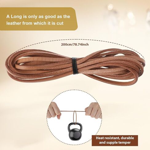 2 Pcs 3mm Leather Shoe Laces Boot Laces, Square Leather String Strips for Craft Jewelry Making Shoe Lace Braided Bracelets Necklaces(Brown) in Saudi Arabia