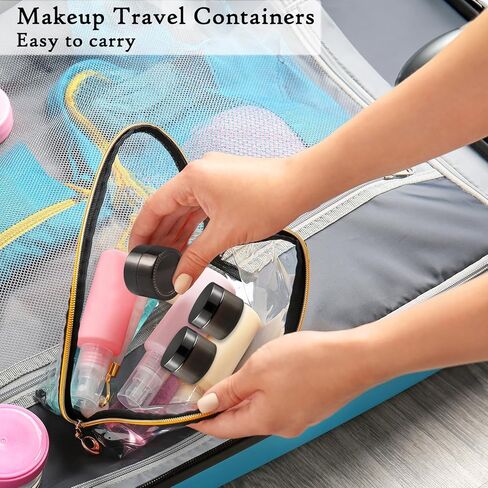 برطمانات زجاجية صغيرة بوزن 5 جرام مع أغطية سوداء، 9 قطع من عبوات مرطب الشفاه التجميلية، عبوات فارغة بحجم مناسب للسفر لملمع الشفاه، اللامع، اللوشن، الكريم، المكياج، الخرز، ظلال العيون، حجر الراين، مسحوق شفاف in Kuwait