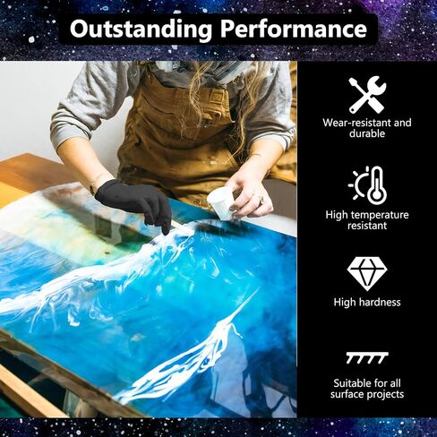 Kisrel epoxy Resin 82oz - مجموعة راتنجات الإيبوكسي الصافية - لا يوجد صفراء لا تصب الفقاعة الفنية للفنون الحرف الفنية ، وصنع المجوهرات ، والخشب والعفن (41 أوقية × 2) in Kuwait