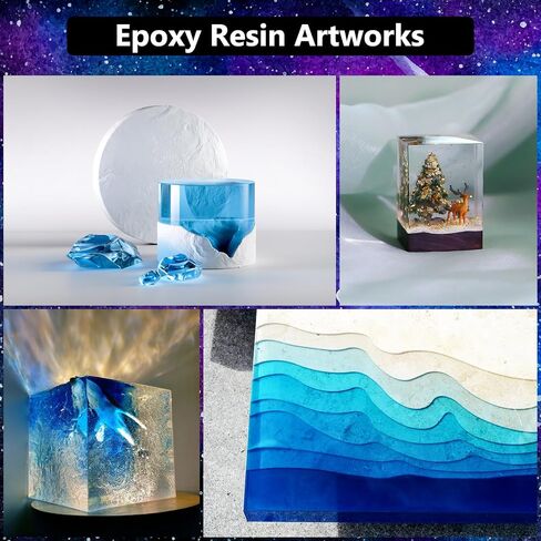 Kisrel epoxy Resin 82oz - مجموعة راتنجات الإيبوكسي الصافية - لا يوجد صفراء لا تصب الفقاعة الفنية للفنون الحرف الفنية ، وصنع المجوهرات ، والخشب والعفن (41 أوقية × 2) in Kuwait