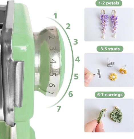 KEOKER Clay Press Machine, Polymer Clay Press Machine for Making Clay Earrings, Polymer Clay Roller Machine, 7 Thickness Stainless Steel Polymer Clay Pasta Machine, Polymer Clay Tools in Kuwait