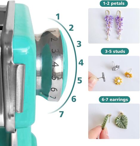 KEOKER Clay Press Machine, Polymer Clay Press Machine for Making Clay Earrings, Polymer Clay Roller Machine, 7 Thickness Stainless Steel Polymer Clay Pasta Machine, Polymer Clay Tools in Kuwait