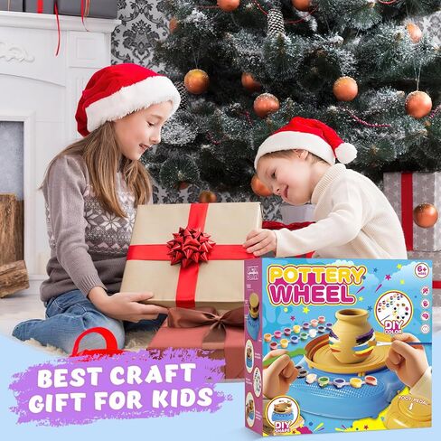 TingingYuli Pottery Wheel for Kids,Complete Pottery Kit and Tools for Beginners,Arts and Crafts Toys for Kids Ages 8-12,Art Supplies Birthday Gifts for Boy Girl Age 6 7 8 9 10 11 12 (Pink/Purple) in Saudi Arabia