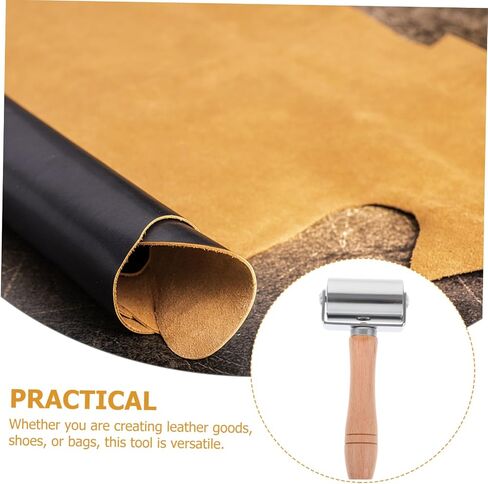 DOITOOL Leather Roller Tool for Seam Pressing and Edge Rolling and Crafting Tool for Leather Goods Bags and Shoes in Saudi Arabia