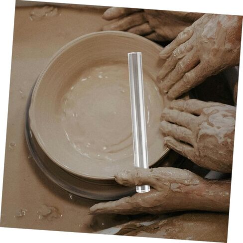 Lurrose 2pcs acrylic clay rowll مجموعة دبوس متداول جوفاء الصلبة للنحت وتشكيل الطين البوليمر لمشاريع DIY الحرفية in Kuwait