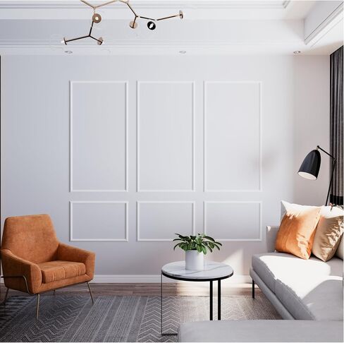 طقم صب الحائط ، لوحات Wainscoting Premade ، صب إطار الصورة ، مجموعات ألواح التقطيع قبل الجدار وقطع الأبواب ، لوحة Wainscot Wall للزينة المنزلية ، 6 إطارات in Saudi Arabia