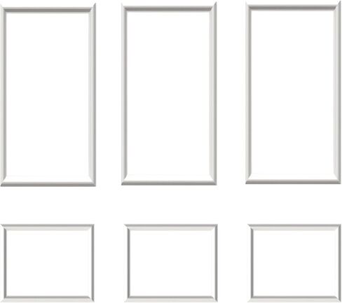 طقم صب الحائط ، لوحات Wainscoting Premade ، صب إطار الصورة ، مجموعات ألواح التقطيع قبل الجدار وقطع الأبواب ، لوحة Wainscot Wall للزينة المنزلية ، 6 إطارات in Saudi Arabia