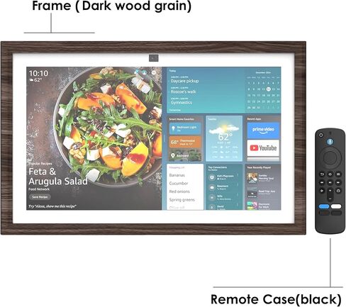 إطار زخرفي لـ Echo Show 15 ، Echo Show الغطاء 15 حالة ، تأثير الحبوب الخشبية الفاتحة ، حماية معرض الصدى الخاص بك (الحبوب الخشبية الفاتحة) in Saudi Arabia