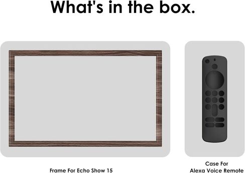 إطار زخرفي لـ Echo Show 15 ، Echo Show الغطاء 15 حالة ، تأثير الحبوب الخشبية الفاتحة ، حماية معرض الصدى الخاص بك (الحبوب الخشبية الفاتحة) in Saudi Arabia