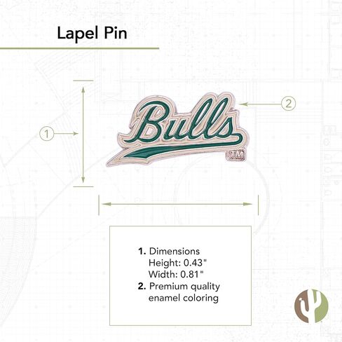 University of South Florida Lapel Pins USF Bulls Logo Enamel Made of Metal (Pin Set) in Kuwait