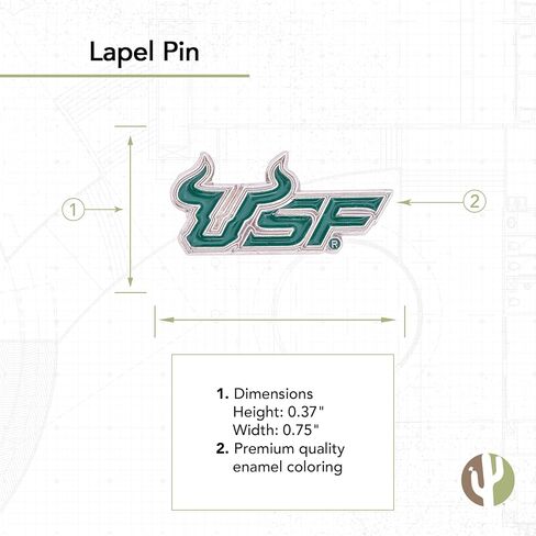 University of South Florida Lapel Pins USF Bulls Logo Enamel Made of Metal (Pin Set) in Kuwait