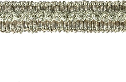 Bel Avenir Gimp Braid Trim Cord 1.6 cm/0.63 Inch Wide ، 10 Yard Handmade Polyester Trim ، تقليم النسيج للمفروشات ، والخياطة ، والستائر ، وأزياء DIY ، و Slipcover ، و Deco Home (الفضة الخفيفة ، 10 ياردة) in Kuwait