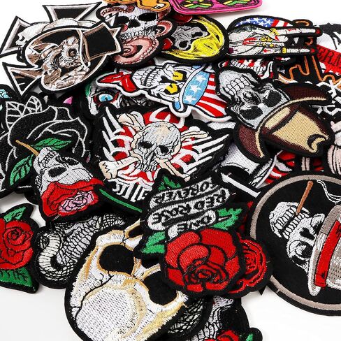 Meneng Patches Patches Iron-On-On-on-on-30pcs متنوعًا تطريزًا بارد بارد للخياطة للسترات للسترات in Kuwait