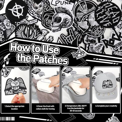 Meneng Patches Patches Iron-On-On-on-on-30pcs متنوعًا تطريزًا بارد بارد للخياطة للسترات للسترات in Kuwait