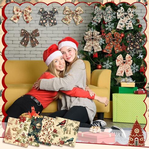 Fanfanwin 100 Pcs 5 x 5 Inch Vintage Christmas Quilting Fabric Christmas Fat Squares Patchwork Strips Santa Red Cardinal Precut Fabric Bundles for Xmas Handmade Crafting DIY Craft Sewing Material in Saudi Arabia