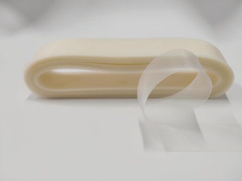 ABBAOWW 50 ياردة ناعمة وايت هورسهير جديلة عرض 2 بوصة لخياطة فستان الزفاف رقص إكسسوارات فستان رسمية تنورة تشذيب in Kuwait