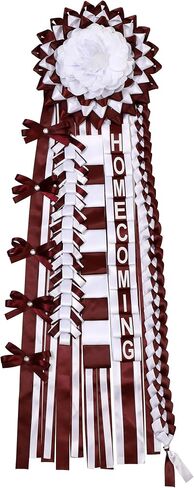 Homecoming Mum Supplies Set (Maroon White) in Kuwait