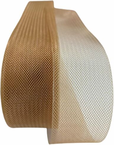 Abbaoww 50 Yards Stiff White Horsehair Braid 2 Inch Wide for Sewing Wedding Dress Dance Gowns Accessories Shaping Trimming in Saudi Arabia