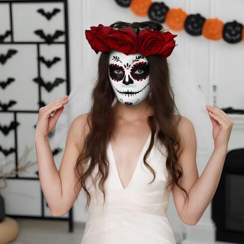 VABUELLY 5pcs DIY فارغ الورق الأبيض أقنعة للنساء Halloween Cosplay حفلة مريحة مواد آمنة الأقنعة الحرفية للبالغين لباس. in Saudi Arabia