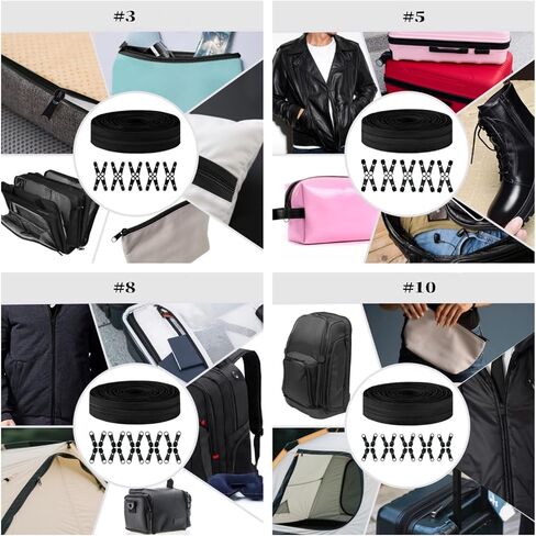 meiyoushengda 10 Yards 360 Inches Bulk Zippers,#10 Black Nylon Coil Zipper by The Yard with 20 PCS Replacement Sliders,Zippers for Sewing,DIY,Bags,Crafts,Jackets,Backpacks,Luggage,Tents & More in Saudi Arabia