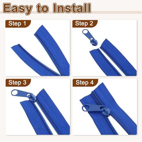 Harfington #3 st zippers ملف نايلون 10 ياردة 1 "أشرطة سحابات الخياطة مع 20 شريحة بديلة zip for diy خياطة خياطة الحرف لوازم حقيبة ، أبيض in Kuwait
