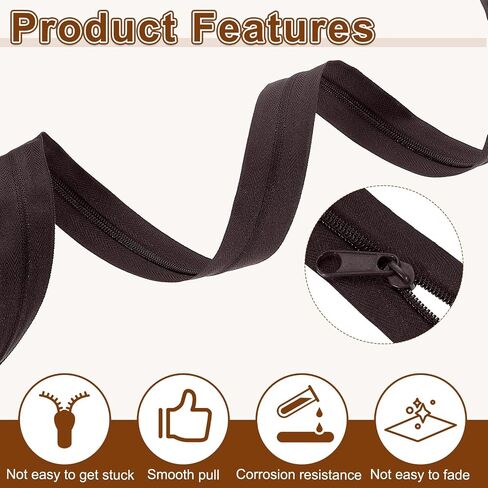 Harfington #3 st zippers ملف نايلون 10 ياردة 1 "أشرطة سحابات الخياطة مع 20 شريحة بديلة zip for diy خياطة خياطة الحرف لوازم حقيبة ، أبيض in Kuwait