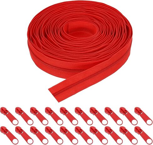 Harfington #3 st zippers ملف نايلون 10 ياردة 1 "أشرطة سحابات الخياطة مع 20 شريحة بديلة zip for diy خياطة خياطة الحرف لوازم حقيبة ، أبيض in Kuwait