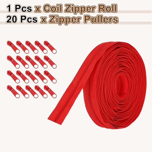 Harfington #3 st zippers ملف نايلون 10 ياردة 1 "أشرطة سحابات الخياطة مع 20 شريحة بديلة zip for diy خياطة خياطة الحرف لوازم حقيبة ، أبيض in Kuwait