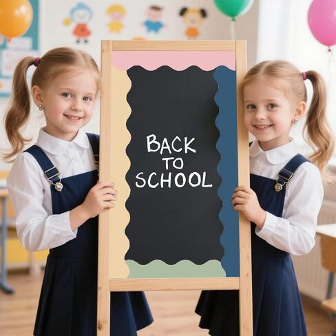 240Ft Boho Bulletin Board Borders Colorful Scalloped Bulletin Board Decorations Classroom Border Trim for Classroom School Home Office Chalkboard Whiteboard Cork Board Decor,6 Rolls in Saudi Arabia