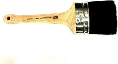 ICR Champagne Series Professional Paint Brush 3 بوصة فرشاة بيضاوية مسطحة ، شعيرات بوليستر نوير الحصرية ، الطابق الفولاذ المقاوم للصدأ ، مقبض خشبي الحرفي in Saudi Arabia