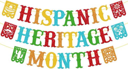 Hispanic Heritage Month Banner Happy National Hispanic Heritage Month Garland for Classroom Decorations Bulletin Board Décor Spanish Hispanic Heritage Month Party Supplies in Saudi Arabia