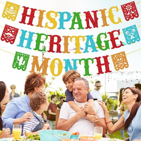 Hispanic Heritage Month Banner Happy National Hispanic Heritage Month Garland for Classroom Decorations Bulletin Board Décor Spanish Hispanic Heritage Month Party Supplies in Saudi Arabia