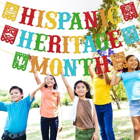Hispanic Heritage Month Banner Happy National Hispanic Heritage Month Garland for Classroom Decorations Bulletin Board Décor Spanish Hispanic Heritage Month Party Supplies in Saudi Arabia