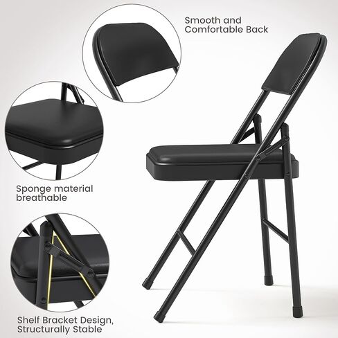 طاولة طعام قابلة للطي من Garveehome 5 قطع ، طاولة مطبخ قابلة للطي أسود مع طاولة جلدية فو و 4 كراسي مبطنة ، تصميم لتوفير الفضاء ، طاولة مربعة حديثة لغرفة الطعام ، المساحات الصغيرة in Kuwait