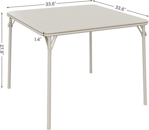 GarveeHome 5-Piece Folding Dining Table Set for 4, Black Foldtable Kitchen Table with Faux Leather Tabletop and 4 Padded Chairs, Space-Saving Design, Modern Square Table for Dining Room, Small Spaces in Kuwait