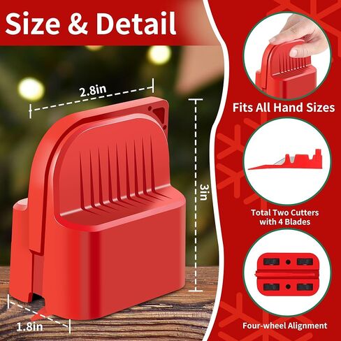 Christmas Wrapping Paper Cutter - 2 Pack, Straight & Neat Paper Roll Cutter For Gift Wrapping, Birthday Holiday Wrapping Supplies, Smooth Cutting Tool For Wrapping Paper Rolls, Tinfoil & Kraft in Kuwait