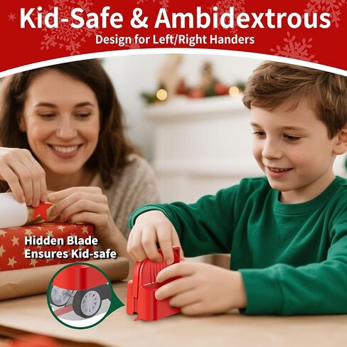 Christmas Wrapping Paper Cutter - 2 Pack, Straight & Neat Paper Roll Cutter For Gift Wrapping, Birthday Holiday Wrapping Supplies, Smooth Cutting Tool For Wrapping Paper Rolls, Tinfoil & Kraft in Kuwait