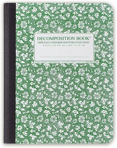 Decomposition Redwood Creek College Ruled Composition Notebook - 9.75 x 7.5 Journal with 160 Lined Pages - Notebooks for School Supplies, Home & Office - 100% Recycled Paper - Made in USA in Kuwait